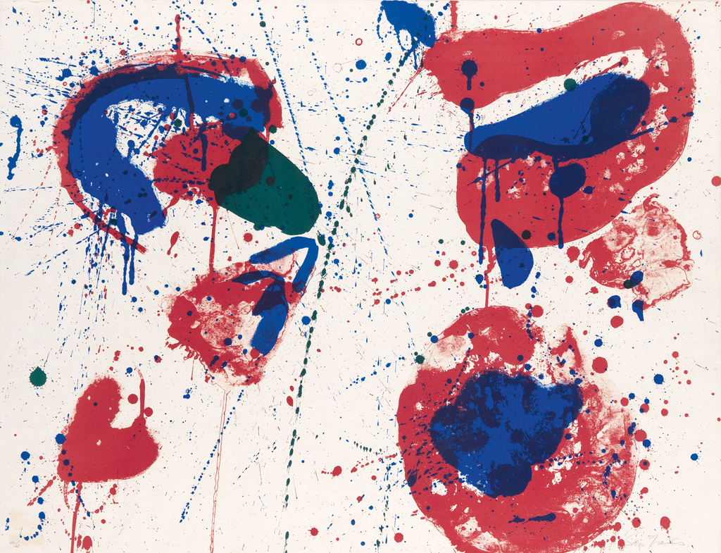 SAM FRANCIS Hurrah for the Red, White and Blue (Variant I).